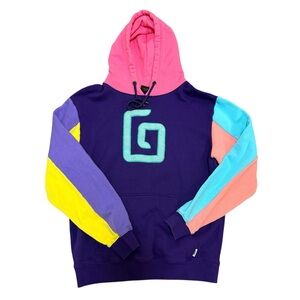 Karl Jacobs Original 2021 colorblock hoodie pink purple medium unisex gamer